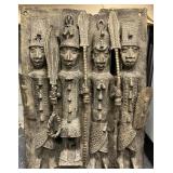 African Bronze Warrior Garden Plaque