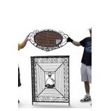Wrought Iron Conservatory Table and Mirror