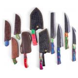 Handmade Knives w/ Resin Handles (10)