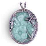Jade and Sterling Pendant