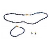 IPS Black Pearl and 14K Jewelry Set