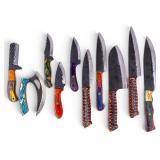 Handmade Knives w/ Resin Handles, (10)