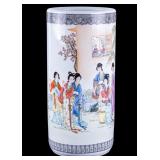 Contemporary Chinese Famille Rose Umbrella Stand