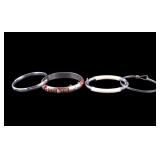 Sterling Silver Hinged Bangle Bracelets