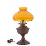 Vintage Electrified Hurricane Parlor Lamp