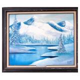 Signed Detter Painting "Blue Splendor"