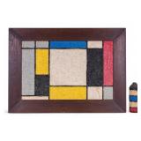 Large Mondrian Inspired Textural Art