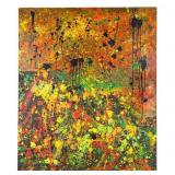 Large Abstract Expressionist Oil on Canvas 4x5