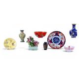 Cloisonne, Stone Flowered Bonsai Tree & More Asian