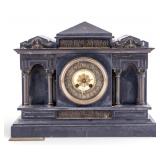 Greek Revival Slate Mantel Clock
