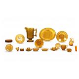 Mid Century Amber Glass