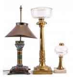 Early Brass Oil and Electric Lamps