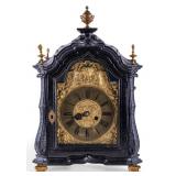 Antique George III Ebonized & Gilt Brass Clock