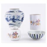 Chinese Ceramic / Porcelain Group (4)