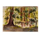 Two Sided Watercolor Painting- McComas (1875-1938)