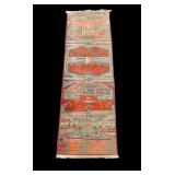 Turkish Geometric Runner Rug ~7.75