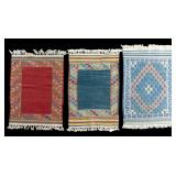 3 Colorful Handwoven Tribal Rugs / Mats