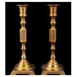 Matched Pair of Brass Candlesticks