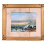 Seascape Pastel by W. H. Chandler (Am 1854-1928)