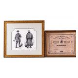 Framed Civil War Loan & Editioned Print