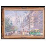 Signed Mid-Century NYC O/c