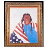 Fritz Scholder Bicentennial "Indian 1976" Litho