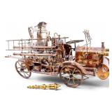 Handcrafted Copper & Brass Firetruck Sculpture