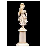 Victorian Carved Figure of Beauty on Pedestal