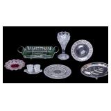 Pressed Glass Dinnerware, Serving Assortment 10pcs