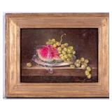 June L Maxwell Pastel Fruit Still Life Framed