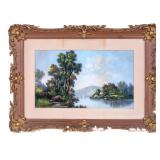 Pastel Landscape by W. H. Chandler (Am 1854-1928)