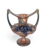 Austrian 20th C Amphora Art Nouveau Grapevine Ewer