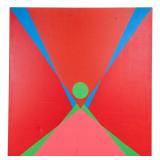 Large Modern Oil on Canvas Geometric Abstraction