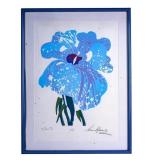 Signed Limited Edition "Iris #3" Floral Lithograph