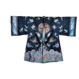 Chinese Black Silk Butterfly Robe