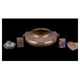 British Pewter Tastevin, Match Safes, Asian Vessel