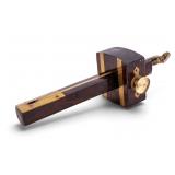 19th Century Brass & Dark Wood Carpenter