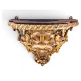 Early 20c French Carved Giltwood Wall Sconce