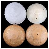 Four Early Art Deco Glass Shades