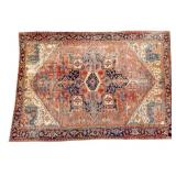 Antique Persian Hand-Knotted Heriz Area Rug