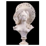 A. Cipriani (ITL 1857-1941) Carved Alabaster Bust