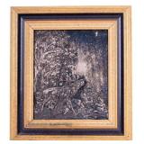 Early Relief Metal Stag Art