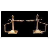 Pair of Vintage Indian Brass Aarti Diya Lamps