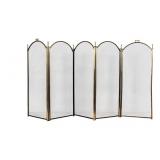 Vintage Brass and Mesh Fireplace Screen