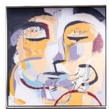 Contemporary Abstract Expressionist Portrait Print
