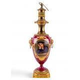 Antique French Sevres Porcelain Oil Lamp