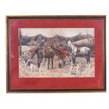 Framed Foxhunt Print After Hollams