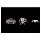 Sterling Novelty Ring Trio