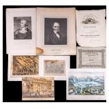 Currier Lithographs, 19th C Certificates, & More