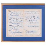 19th C Calligraphy Sampler